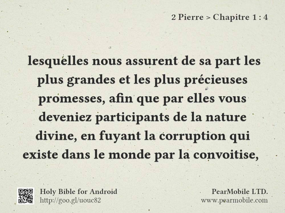 2 Pierre, Chapitre 1:4